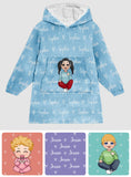 Merry Christmas Kids - Personalized Kid Blanket Hoodie