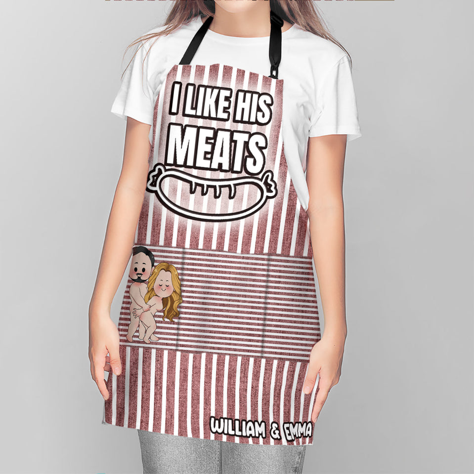 I Like His Meat I Like Her Buns - Personalized Couple Apron