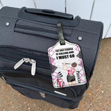 Just a girl - Personalized Golf Leather Luggage Tag