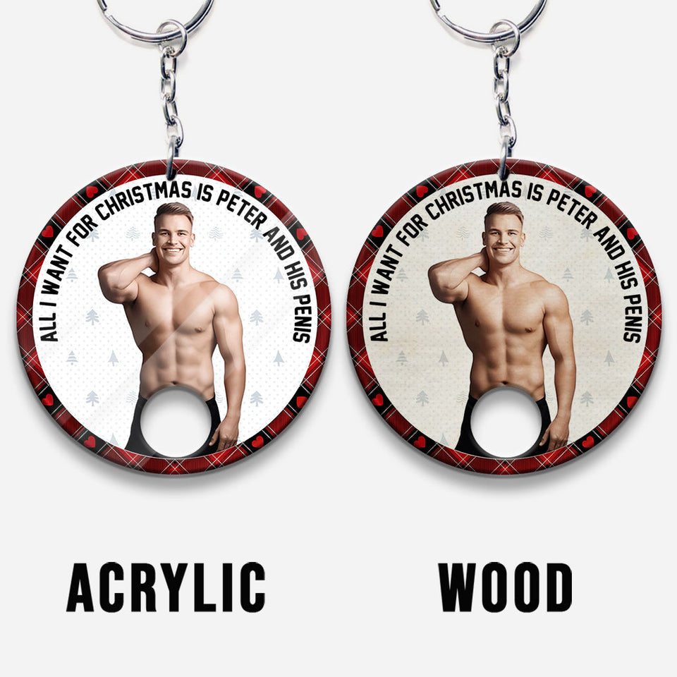 All I Want For Christmas - Personalized Couple Keychain