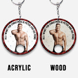 All I Want For Christmas - Personalized Couple Keychain