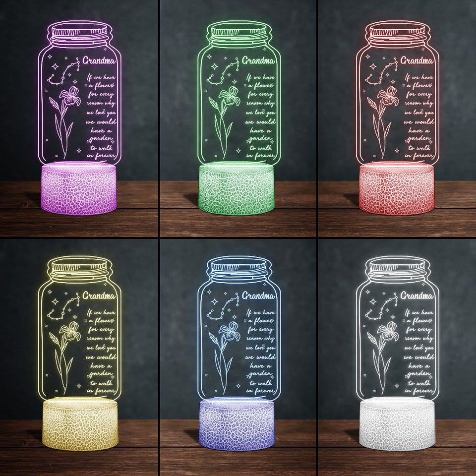 If I Had A Star Birth Flower Zodiac Sign - Gift for mom, grandma, daughter, wife, girlfriend, dad, grandpa, boyfriend, husband - Personalized Shaped Plaque Light Base