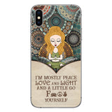 I'm Mostly Peace - Personalized Yoga Phone Case