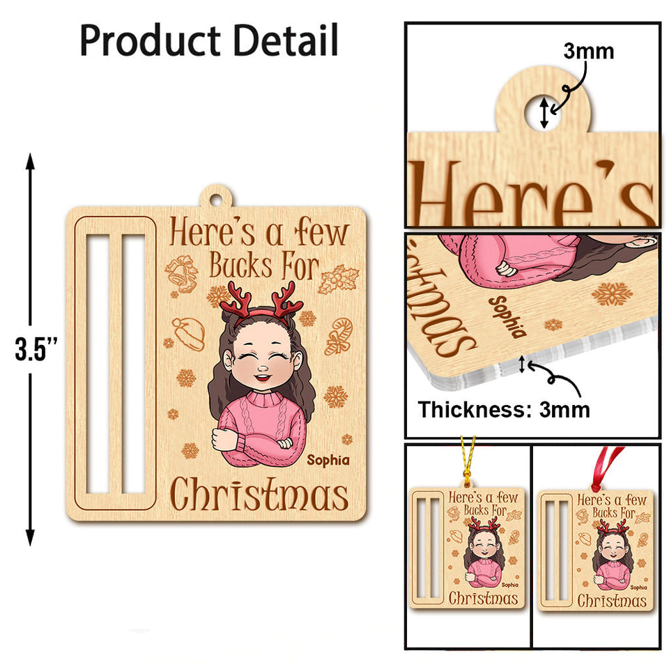 Few bucks for Christmas - Gift for grandma - Personalized Ornament