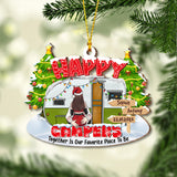 Happy Campers - Camping gift for husband, boyfriend, girlfriend, wife - Personalized Ornament