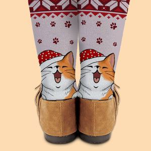 Merry Christmas - Personalized Cat Socks