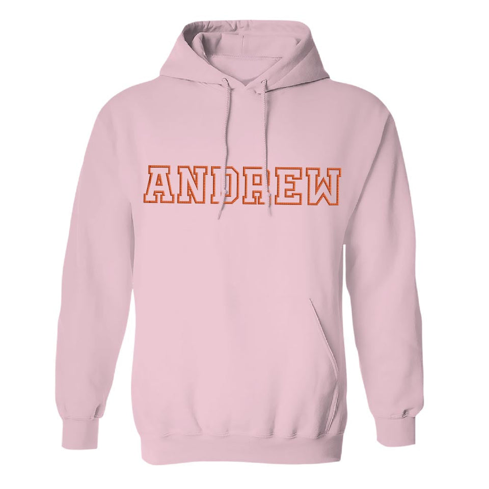 Custom Name - Personalized Step Dad Embroidered Hoodie