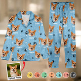 Custom Photo Pet Blanket - Gift for cat lovers, dog lover, cat lover - Personalized Button Down Pajamas