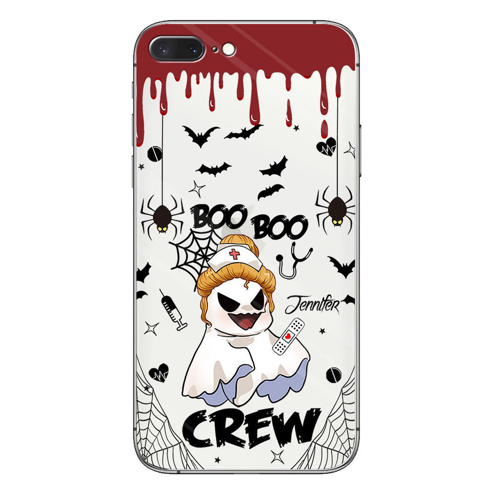 Boo Boo Crew - Personalized Nurse Clear Phone Case