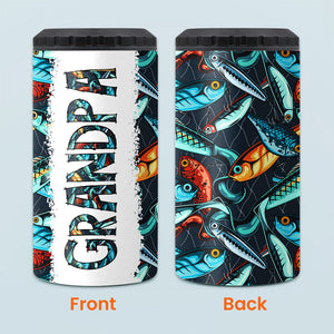 Reel Cool Dad - Fishing gift for dad, grandpa, him, husband - Personalized Can Cooler