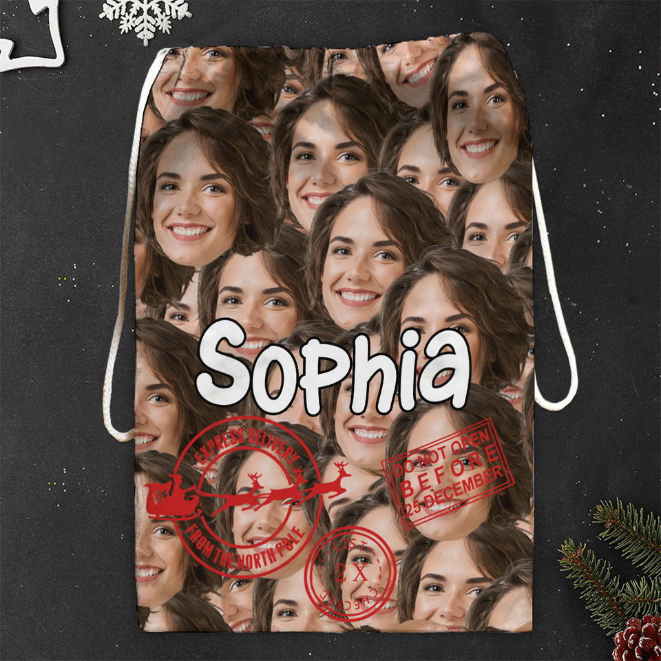 Cute Faces Christmas Special Delivery - Personalized Family Christmas Tote Bag