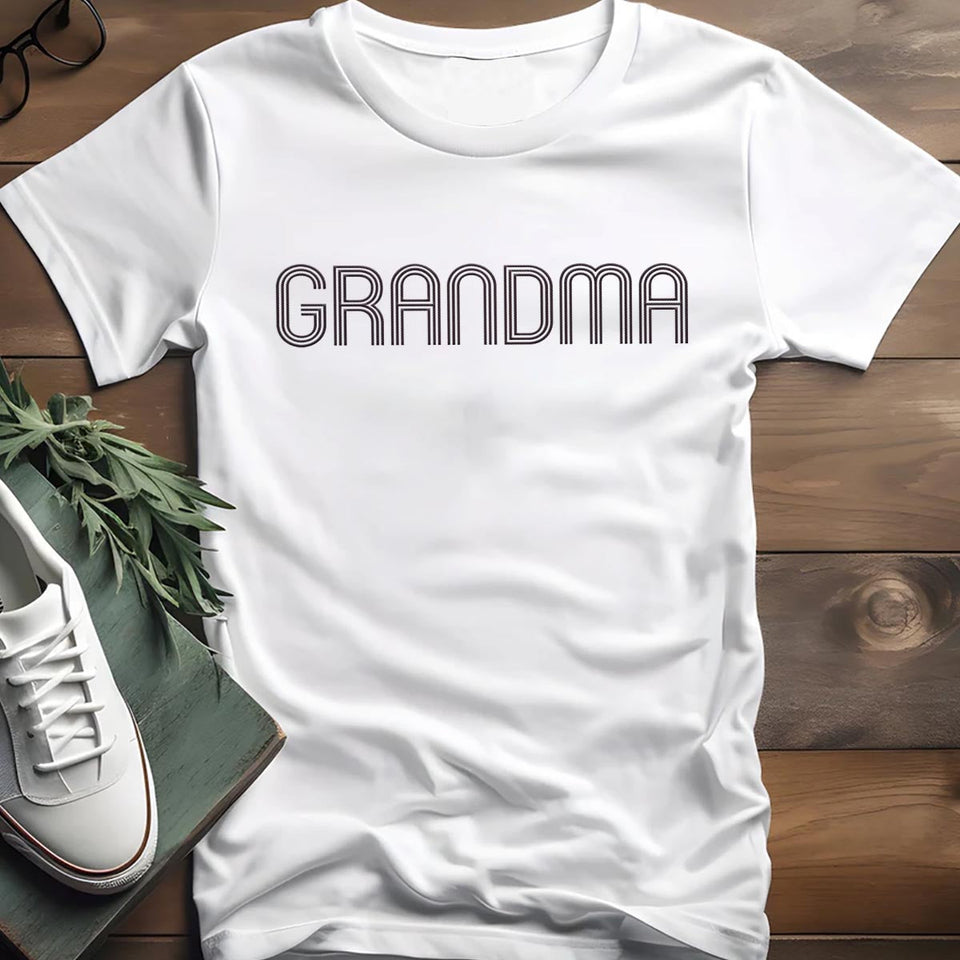Custom Name - Personalized Grandma Embroidered T-shirt