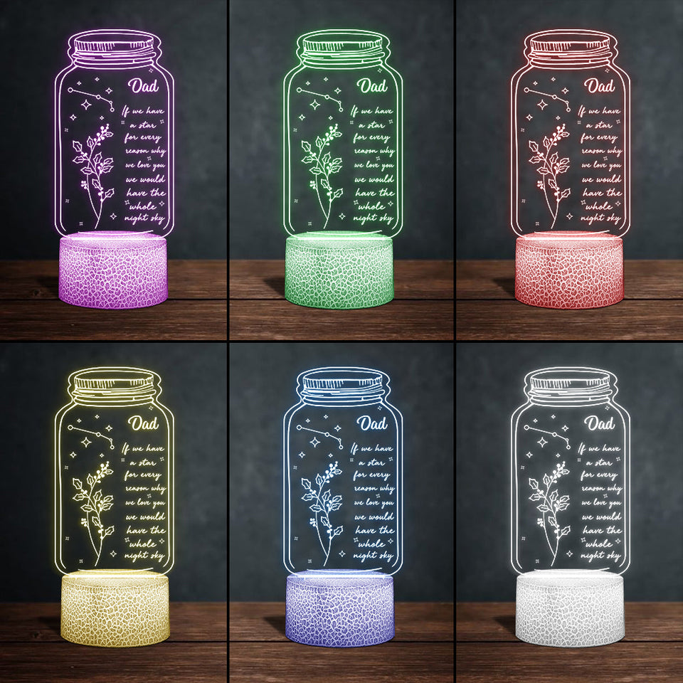 If I Had A Star Birth Flower Zodiac Sign - Gift for mom, grandma, daughter, wife, girlfriend, dad, grandpa, boyfriend, husband - Personalized Shaped Plaque Light Base