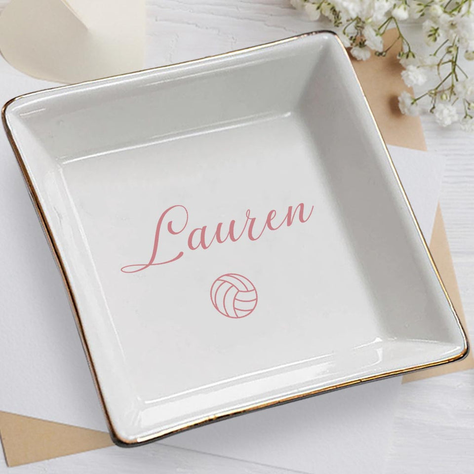 Volleyball Girl - Personalized Volleyball Jewelry Dish
