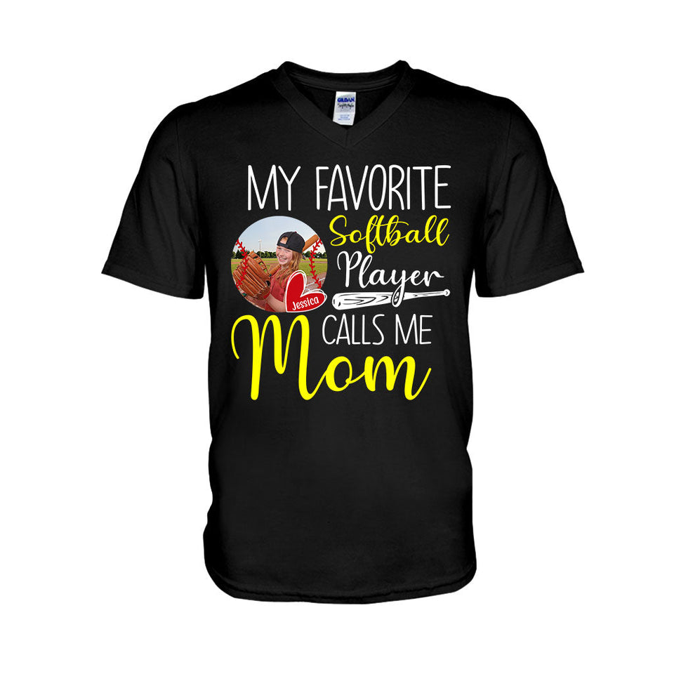 My Softball Player Calls Me Mom Grandma - Personalized Softball T-shirt And Hoodie