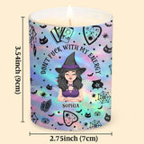 Don't F With My Energy - Personalized Witch Candle With Wooden Lid