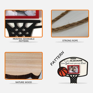 Basketball Dad - Personalized Basketball Custom Shaped Wood Sign
