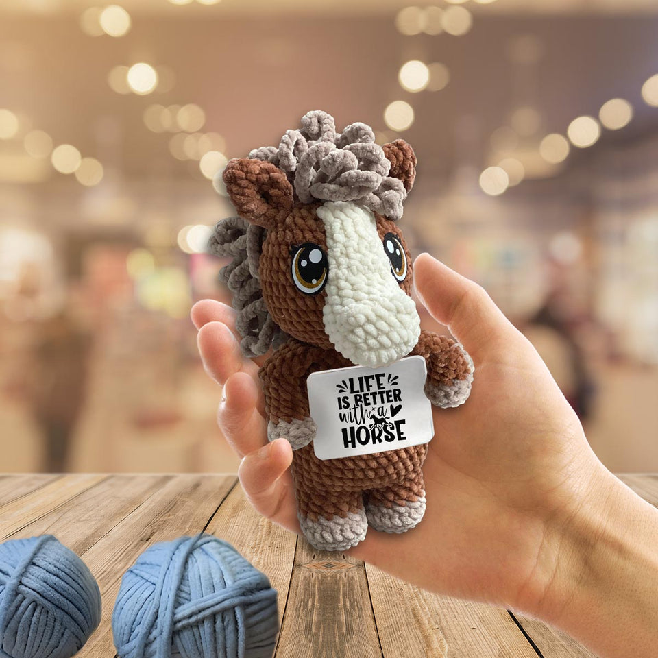 Love Horses - Horse Hand Knitted Figurine