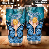Dreamy Girl - Personalized Butterfly Tumbler