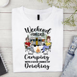 Weekend Forecast - Personalized Camping T-shirt And Hoodie