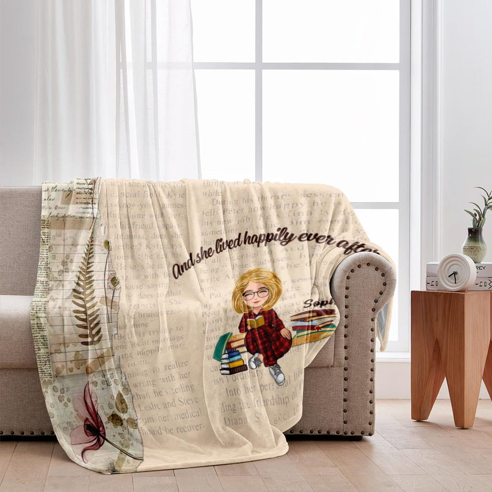 This Is My Reading Blanket - Book gift for mom, daughter, girlfriend, wife - Personalized Blanket