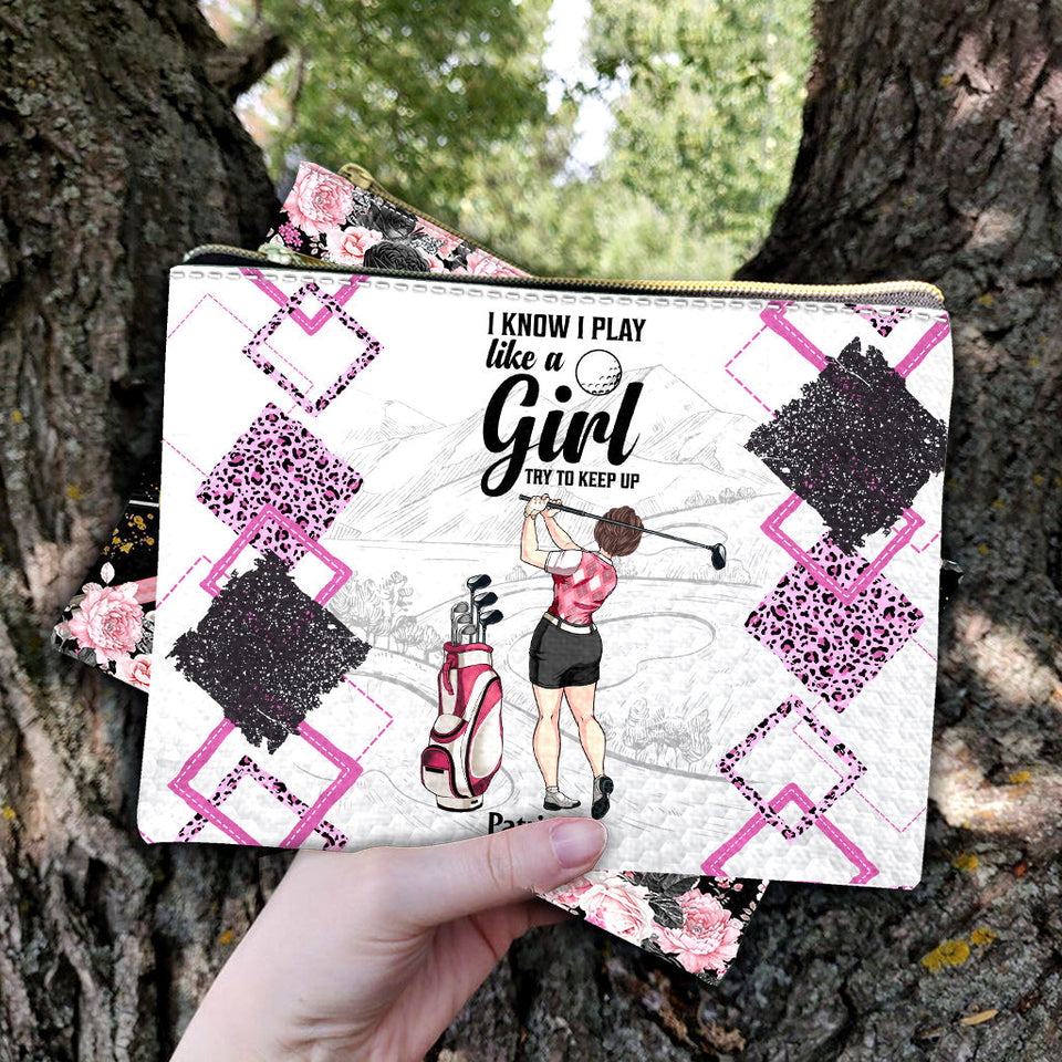 Golf Instruction - Golf gift for her, girlfriend, wife, daughter - Personalized Pouch