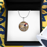 Who Cares I'm Retired - Personalized Retired Round Pendant Necklace