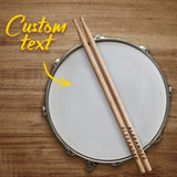 Custom Name Wooden Drumsticks - Personalized Drummer Engraved Drumsticks