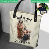 Just A Girl Who Loves Horses - Personalized Horse Tote Bag