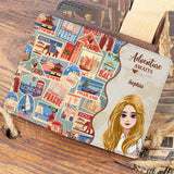 Collect Momments Not Things - Travelling gift for mom, daughter, granddaughter, wife, girlfriend, friend - Personalized Passport Holder