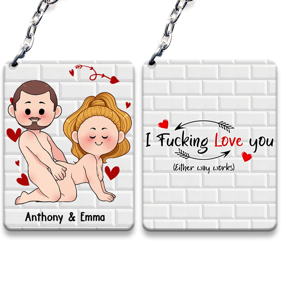 I Just Want You To Be Happy - Couple gift for husband, wife, boyfriend, girlfriend - Personalized Keychain