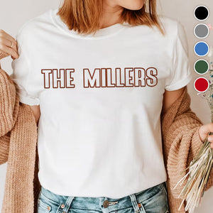 Custom Name - Personalized Family Embroidered T-shirt