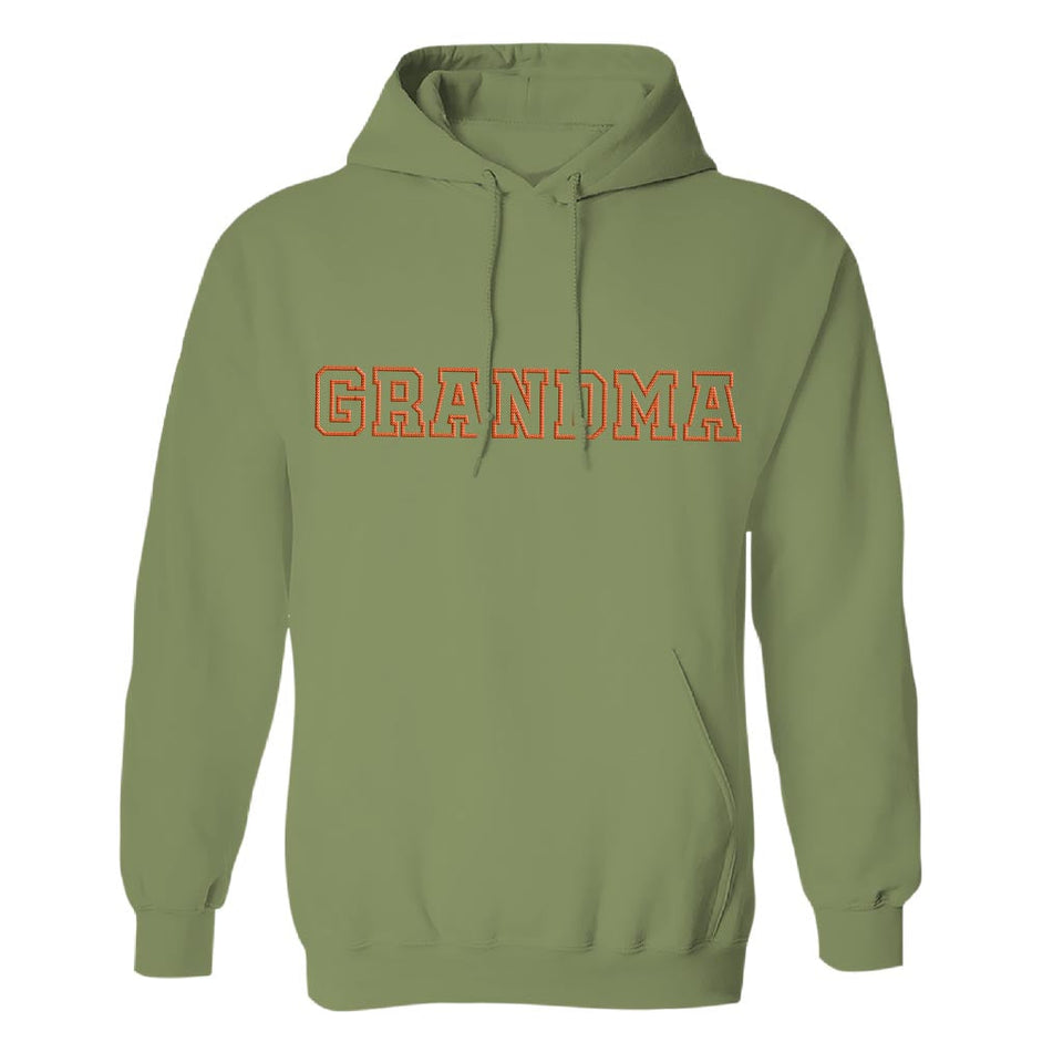 Custom Name - Personalized Grandma Embroidered Hoodie