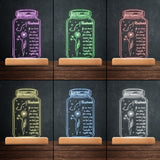 If I Had A Star Birth Flower Zodiac Sign - Gift for mom, grandma, daughter, wife, girlfriend, dad, grandpa, boyfriend, husband - Personalized Shaped Plaque Light Base
