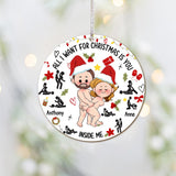 All I Want For Christmas - Personalized Couple Ornament