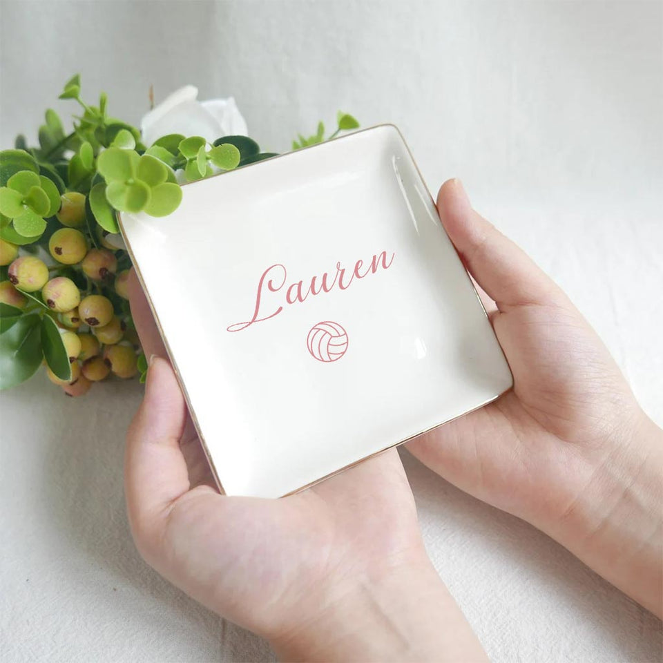 Volleyball Girl - Personalized Volleyball Jewelry Dish
