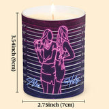 Congrats On Being My Partner In Crime - Gift for friend - Personalized Candle With Wooden Lid