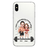 They Lifted Heavily Ever After - Personalized Fitness Clear Phone Case