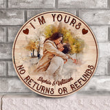 I’m Yours - Personalized Couple Round Wood Sign