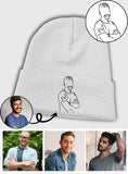 Custom Photo - Personalized grandson Embroidered Beanie