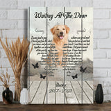 Waiting At The Door - Personalized Dog Canvas And Poster