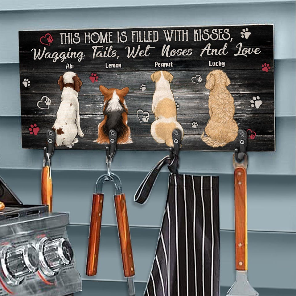 This Home Is Filled With Love - Personalized Dog Key Rack