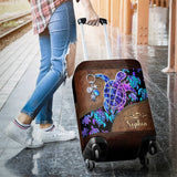 Salty Lil' Beach - Personalized Turtle Luggage Cover