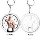 I Love You For Your Personality - Personalized Couple Keychain