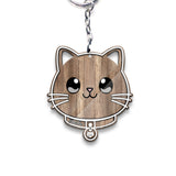 Cute Cat - Personalized Cat Keychain