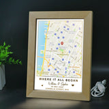 Where It All Began - Personalized Couple Light Photo Frame
