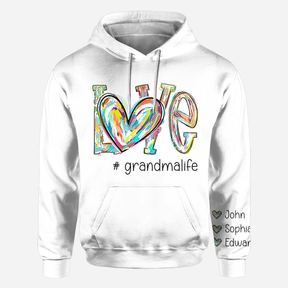 Love Grandma - Personalized Grandma All Over Shirt