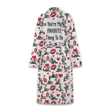 You're My Favorite Thing To Do - Personalized Couple Pajama Kimono Robe