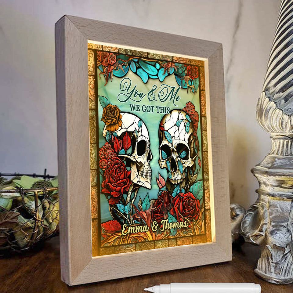 You & Me We Got You - Personalized Couple Light Photo Frame