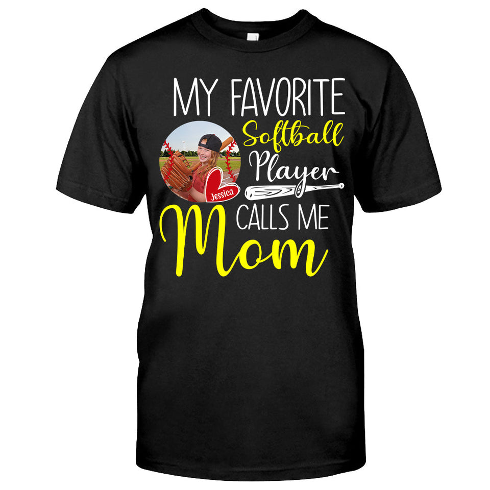 My Softball Player Calls Me Mom Grandma - Personalized Softball T-shirt And Hoodie